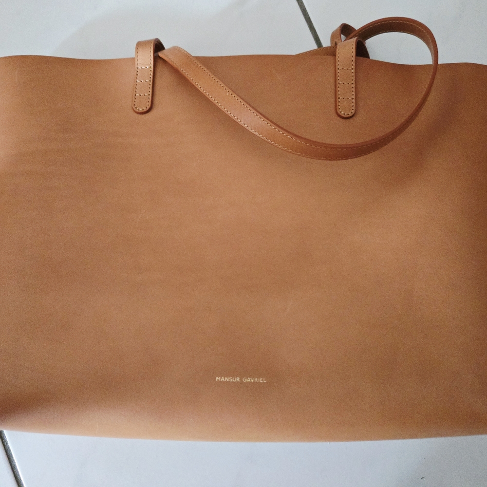 Mansur Gavriel Tan Tote with Pouch - Picture 3 of 6